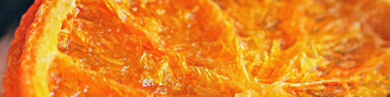 Ausschnit einer Orangenscheibe